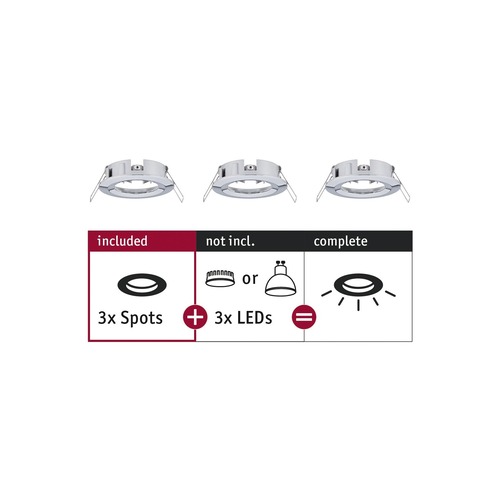 Kruhová - P 92482 Vestavné svítidlo Choose spot nevýklopné max. 10W chrom 230V - PAULMANN - foto 1