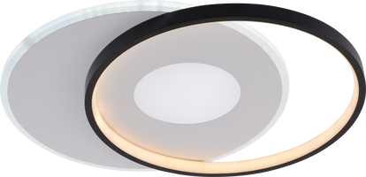 LED stropní svítidla - LED stropní svítidlo CCT 54W bílá + černá stmívatelné + dálkové ovládání