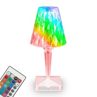 Na stůl - BRILO 7464010 LED nabíjecí stolní lampa, 25,5 cm, 2,3W, 65lm transparentní - BRILONER