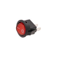 Mechanické vypínače, spínače - Vypínač kolébkový 250V/2A červený