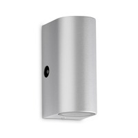 Nástěnná - TF 307104TF TELEFUNKEN LED venkovní nástěnné svítidlo s čidlem, 15,1 cm, 10 W, stříbrná - BRILONER