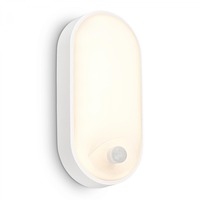 Nástěnná - BRILO 3830016 Ruch LED venkovní nástěnné svítidlo, pohybové čidlo, IP65, bílé - BRILO