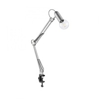 Stolní lampy dekorační - LD 14773-55 TURN ME Svítidlo se svorkou v barvě oceli s flexibilním spotem pro E27 žárovku s nastavitelnou výškou - LEUCHTEN DIREKT / JUST LIGHT