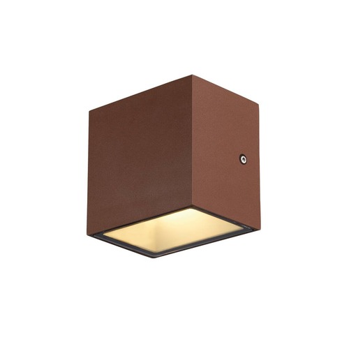 Nástěnná - LA 1002034 SITRA CUBE WL, LED venkovní nástěnné a stropní nástavbové svítidlo, rezavě zbarvené, IP44, 3000K, 10W - BIG WHITE (SLV) - foto 1