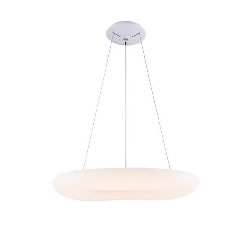 LED přívěšek - LED závěsné světlo bílé kulaté - foto 1