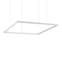 Hranatá - ILUX 259192 LED Závěsné svítidlo Ideal Lux ORACLE SLIM D90 SQUARE WH 3000K 259192 51W 4100lm 3000K IP20 85cm hranaté bílé - IDEALLUX