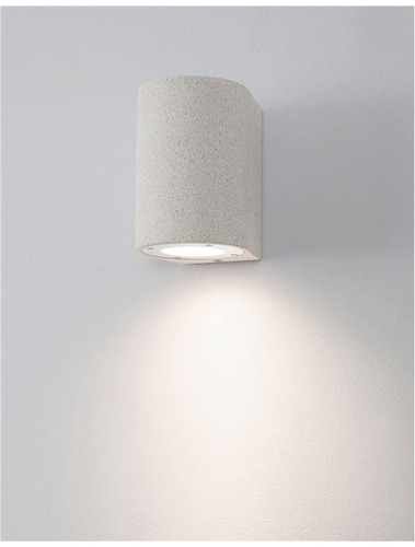 Nástěnná - NV 9790531 Venkovní nástěnné svítidlo LIDO bílý pískovec skleněný difuzor GU10 1x7W IP65 100-240V bez žárovky světlo dolů - NOVA LUCE - foto 1