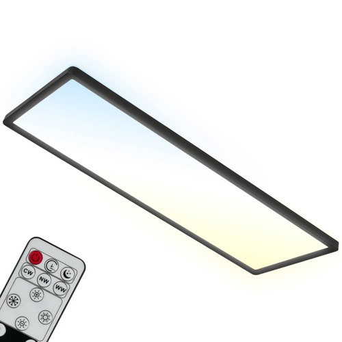 Hranatá - BRILO 7403-015 Ultraploché CCT svítidlo LED panel, 29,3 cm, LED, 23 W, 3000 lm, černá - BRILO - foto 1