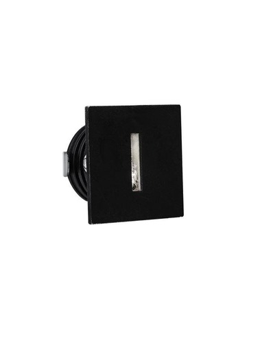 Zapuštěná - NV 9045418 Venkovní zapuštěné svítidlo do zdi PASSAGGIO černý hliník LED 1W 3000K 3V IP54 délka kabelu 1.80m použijte driver 9020170 - NOVA LUCE - foto 1
