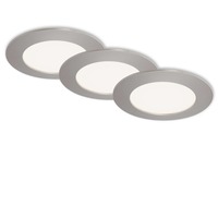Kruhová - BRI 7284-032 3ks sada LED vestavné svítidlo, pr. 12 cm, 8 W, matný nikl - BRILONER