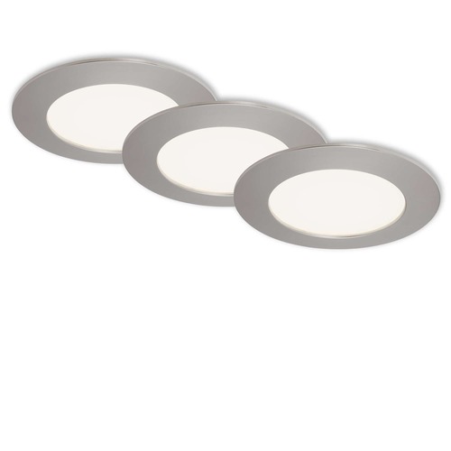 Kruhová - BRI 7284-032 3ks sada LED vestavné svítidlo, pr. 12 cm, 8 W, matný nikl - BRILONER - foto 1