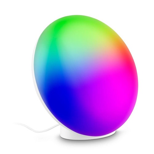 Stolní lampy dekorační - BRILO 7665016 BRILONER Tara stolní lampička - 6W, 240lm, stmívatelné, LED, dálkový ovladač, RGBIC, CCT, bílá 7665016 - foto 1