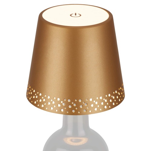 Na stůl - BRILO 7485017 LED nabíjecí stolní lampa, 11 cm, USB-C, 280lm, zlatá - BRILONER - foto 1