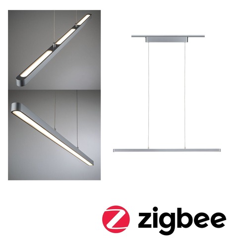 Svítidla - P 95578 URail LED závěs Smart Home Zigbee Lento 3x13,5W měnitelná bílá stmívatelné 230V matný chrom - PAULMANN - foto 1