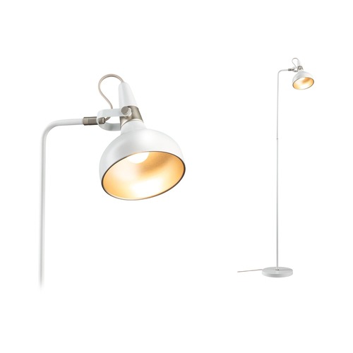 Stojací lampy - P 78483 Stojací svítidlo Juna E14 max. 20W bílá mat/šampaň kov - PAULMANN - foto 1