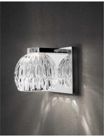 Dekorativní - NV 8540402 Nástěnné svítidlo LARA čiré sklo a chromová základna LED 5W 230V IP20 - NOVA LUCE