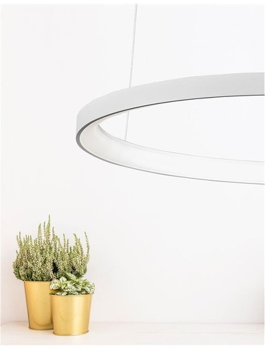 Kruhová - NV 9853685 Závěsné svítidlo PERTINO bílý hliník a akryl LED 60W 230V 3000K IP20 stmívatelné - NOVA LUCE - foto 1