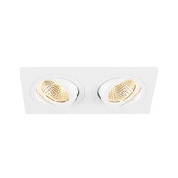Hranatá - LA 1008511 NEW TRIA® 155 zapuštěné stropní svítidlo, čtvercové, 2700K, dvoulampa, PHASE, 38°, bílé - BIG WHITE (SLV)