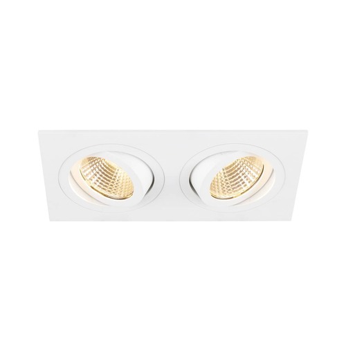 Hranatá - LA 1008511 NEW TRIA® 155 zapuštěné stropní svítidlo, čtvercové, 2700K, dvoulampa, PHASE, 38°, bílé - BIG WHITE (SLV) - foto 1