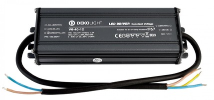 Stabilizované napětí - IMPR 872082 Deko-Light napájení IP CV V6-40-12 konstantní napětí 0-3340 mA IP67 12V DC 40W