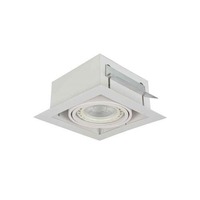 Hranatá - AZZ AZ2870 Stropní zápustné bodové svítidlo Azzardo Nova 1 white/white AZ2870 GU10+ADAP111/ES111 1x40/1x50W IP20 19,5cm bílé - AZZARDO