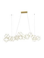 Podélná - NV 9186814 Závěsné svítidlo NEBULA zlatý kov LED 67.2W 230V 3000K IP20 - NOVA LUCE