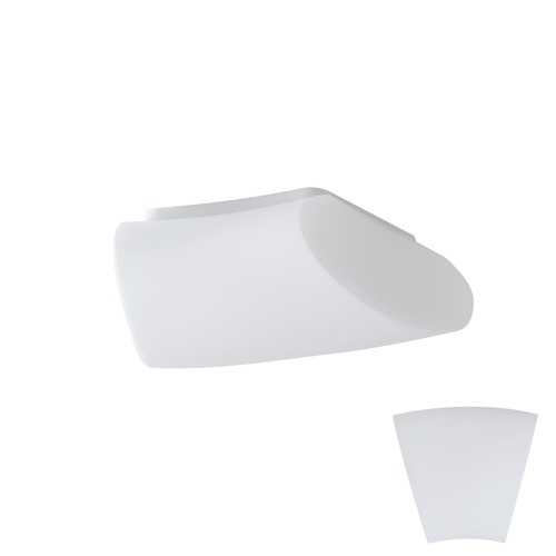 Hranatá - OS ALT59813 ALTAIR 2 stropní/nástěnné skleněné svítidlo bílá IP41 4000 K 19W LED - OSMONT - foto 1