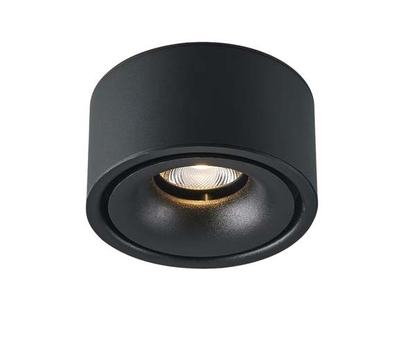 LED svítidla - LED Downlight povrchová montáž 10W černá 4000K BRIDGELUX-CHIP - foto 1