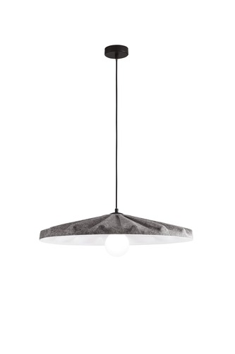 Kónická - FAN I-WIMBLEDON-S1-GR Závěsné svítidlo Wimbledon (šedo‑bíly filc) kabel 2 m, stínidlo 69 cm, objímka E27 - FANEUROPE - foto 1
