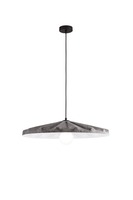 Kónická - FAN I-WIMBLEDON-S1-GR Závěsné svítidlo Wimbledon (šedo‑bíly filc) kabel 2 m, stínidlo 69 cm, objímka E27 - FANEUROPE