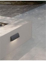 Nástěnná - NV 9018062 Venkovní nástěnné svítidlo LIV tmavě šedý hliník a skleněný difuzor LED 3.5W 3000K 200-240V 120st. IP54 - NOVA LUCE