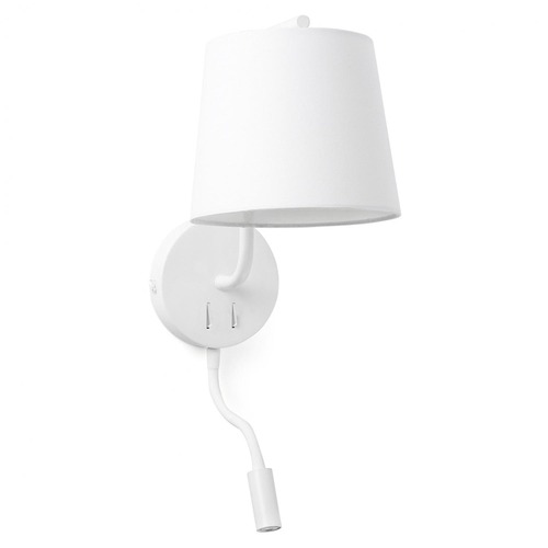 Dekorativní - FARO 29329 BERNI nástěnná lampa, bílá, se čtecí lampičkou - FARO - foto 1