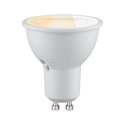 GU10/GZ10 - P 29284 Standard 230V LED reflektor GU10 Dip Switch 6,9W 2700 - 4000K bílá - PAULMANN - foto 1