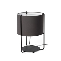 Stolní lampy dekorační - FARO 24020-32 DRUM černá/šedá stolní lampa - FARO
