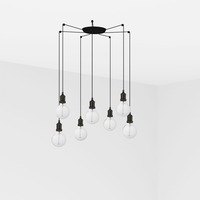 Subtilní - FARO 64135-7L ART závěsné svítidlo, černá, 7L - FARO