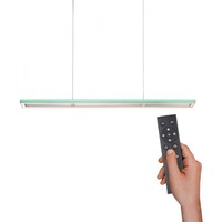 Podélná - PN 2050-95 HELIX LED závěsné svítidlo, barva hliník, dálkový ovladač, RGB, CCT, paměť 2700-5000K - PAUL NEUHAUS