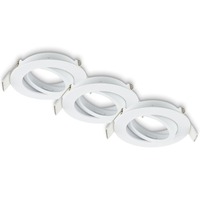 Kruhová - BRI 7628036 Biwa vestavný bodové svítidlo 68mm 3ks sada - 230V, GU10 patice, max. 7W, bílé - BRILONER