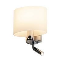 S ramenem - LA 1002855 Nástěnné svítidlo Kenkua E27 + LED 2W 200lm chrom / sklo - BIG WHITE (SLV)