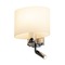 S ramenem - LA 1002855 Nástěnné svítidlo Kenkua E27 + LED 2W 200lm chrom / sklo - BIG WHITE (SLV)