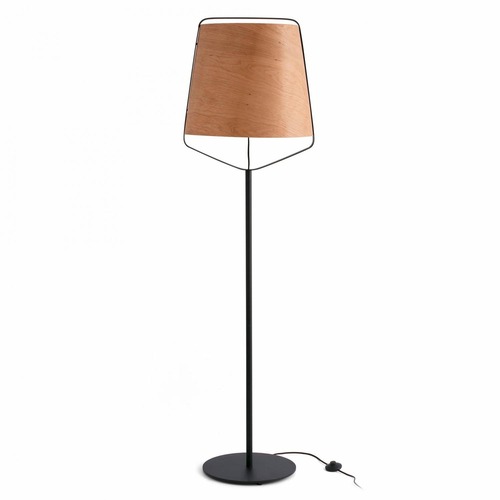 Stojací lampy - FARO 29847 STOOD černá a dřevěná stojací lampa - FARO - foto 1