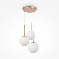 Vícečetná - M MOD321PL-03G1 Závěsné svítidlo Basic form E14 3x40W zlatá kov opálové sklo - MAYTONI
