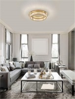 Kruhová - NV 9333080 Stropní svítidlo AURELIA zlatý kov a křišťál LED 19W 230V 3500K IP20 stmívatelné - NOVA LUCE