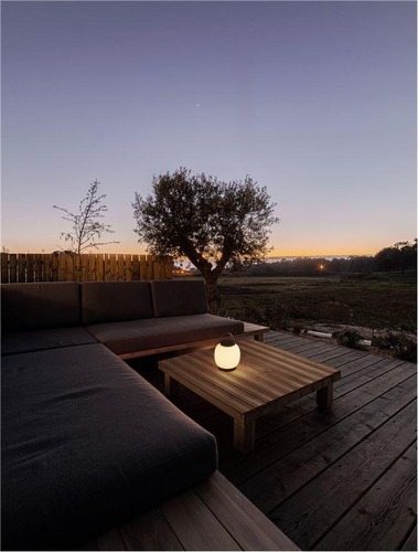 Na baterie - NV 9002876 Venkovní stolní lampa JIGRA černý hliník a akryl LED 2W 3000K 3,7V 306st. IP54 vypínač na těle / USB kabel - NOVA LUCE - foto 1