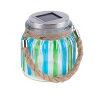 Dekorační - LD 19881-70 SOLAR LED solární svítidlo, sklo,zelená-modrá-šrafované 5000K - LEUCHTEN DIREKT / JUST LIGHT