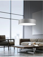 Kruhová - NV 616804 Závěsné svítidlo RODA šedý hliník akrylový difuzor LED 46W 230V 3000K IP20 - NOVA LUCE