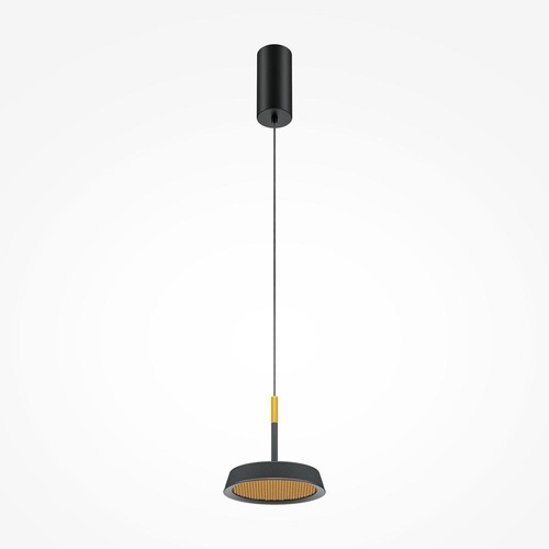 Kruhová - M MOD041PL-L15GB3K Závěsné svítidlo El 3000K 12W 650lm zlatá/černá hliník teplá bílá - MAYTONI - foto 1