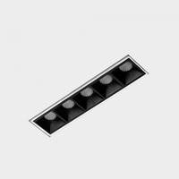 Hranatá - KHL K51300.02.TR.WH-BK.30.ST.9.40 NSES bezrámečkové zapuštěné svítidlo 137x35 mm bílá-černá 10 W CRI 90 4000K Non-Dimm - KOHL-Lighting