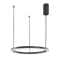 Kruhová - FAN LED-HOOP-S60-NER Závěsné LED svítidlo HOOP černá, 30 W, 4500 lm, CCT, 60 × 150 cm - FANEUROPE