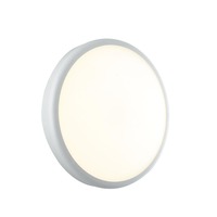 Nástěnná - FAN LED-EVER-XL-MW BCO Venkovní nástěnné a stropní svítidlo LED EVER bílá, polykarbonát, 28 W, 3750 lm, 4000 K, se senzorem, IP65, 30 x 7,8 cm - FANEUROPE