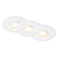 Kruhová - BRI 7606036 3ks sada LED vestavné svítidlo, 6,5 cm, 3,6W, 350lm, bílé - BRILONER